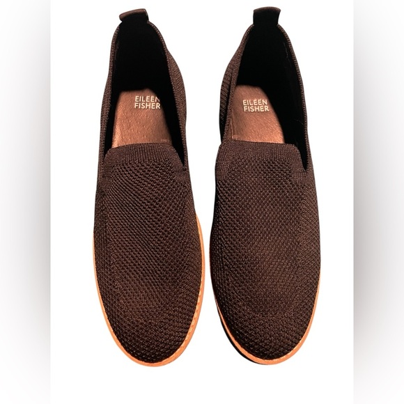 Eileen Fisher Lindy Novo Stretch Knit Black Wedge Sport Loafer - Picture 6 of 6